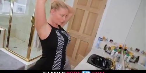 Daughter Fucks Step-Dad While Mom Showers-Full HD Video on familypornhd.com