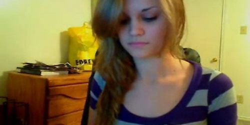 hermosa chica en webcam