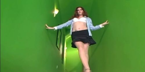 LINGERIE VIDEOS - Pretty redhead in cotton panties and pantyhose