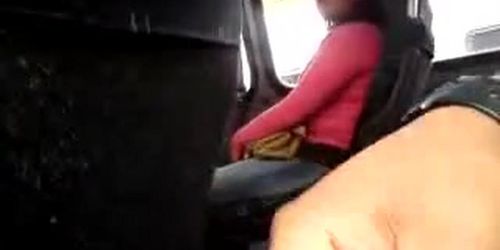 flashing girls on bus