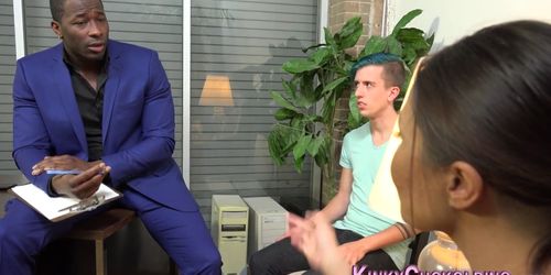 Asian cuckolder spunked - video 1