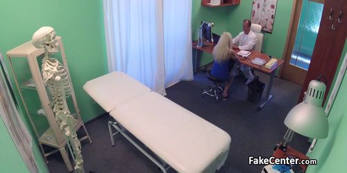 Slim slutty blonde fucks in hospital