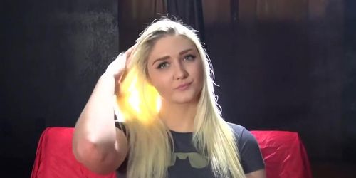 The amazing young blonde girl Kaitlyn smoking sexy