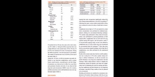 Aesthetics, recovery, and pain management after adult circumcision