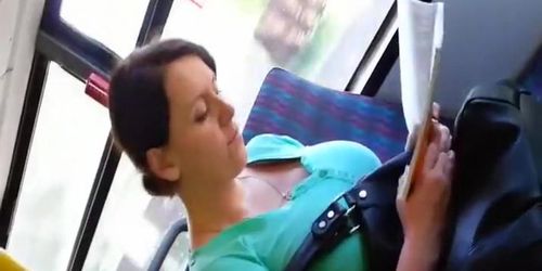 Alluring mature woman on the bus