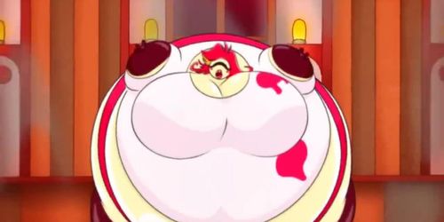 Niffty full body inflation! (Hazbin Hotel) + Voice acting