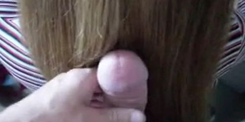 Blonde PC Hairjob Cum