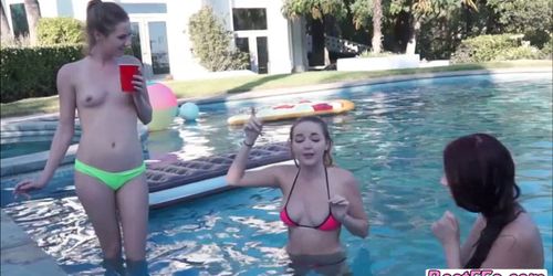 Lovely Prize is spotted by the Drone Hunter by the pool