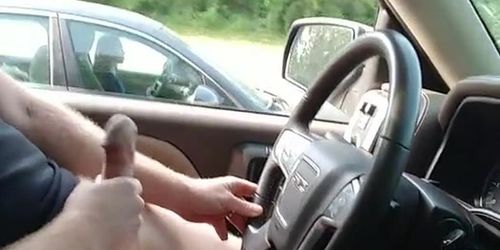 Teen Waves at Highway Car Flasher