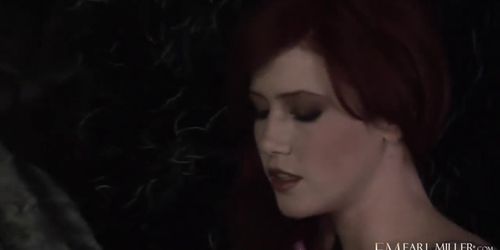 Busty Milky White Redhead Elle Alexandra Rubs Her Perfect Pale Pussy!