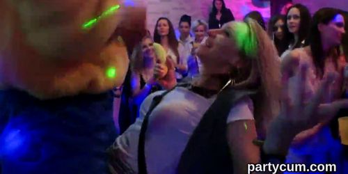 Slutty cuties get totally crazy and undressed at hardcore party