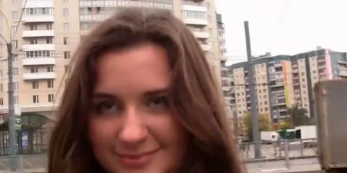 Real amateur babe wants money for action with lucky guy