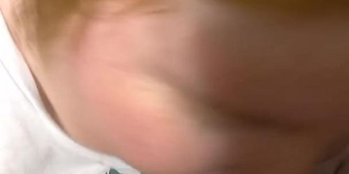 Chubby Redhead BBW blows Fiancé