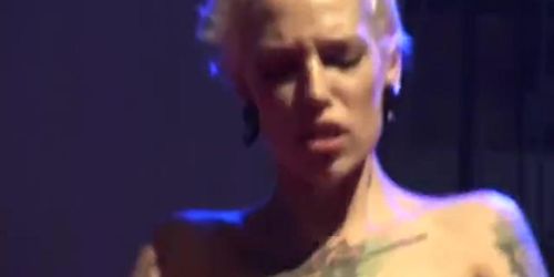 tattooed lesbian fisting live on stage