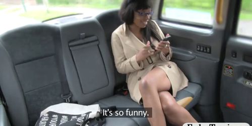 Ebony with glasses screwed by the driver