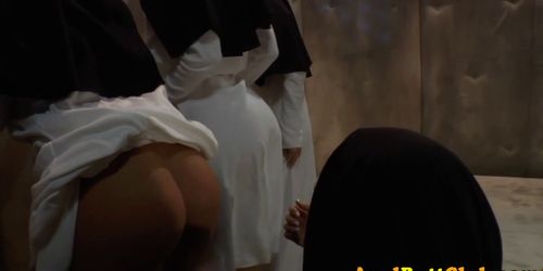 Nun lesbians asses toyed