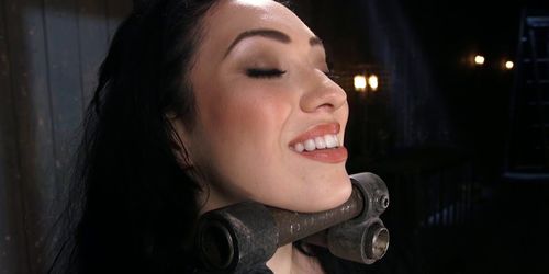 Bound brunette fisted and whipped (Aria Alexander)