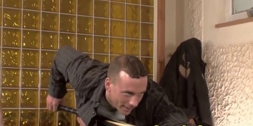 ELEGANT RAW - Amateur european gangbang on a pool table