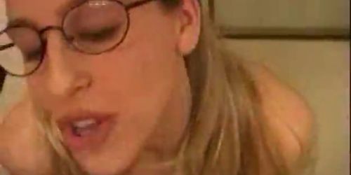 Blowjob with glasses