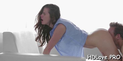 Choking on his thick cock - video 4