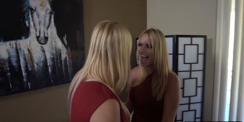 Crazy blonde stepmom and her friend used a stepson (Vanessa Cage, Rachael Cavalli)