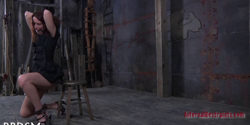 Hard spanking for masked babe - video 14