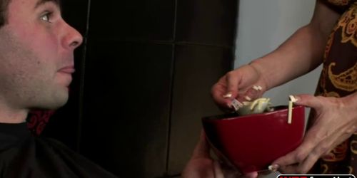 Sheila Marie takes care of a sick cock