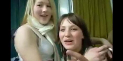 Lesbian girlfriends kiss MIX