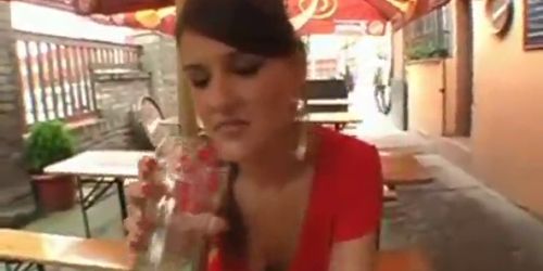Sexy pretty amateur babe sucks off massive long cock - video 7