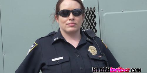 Purse thief is caught by perverted milf cops and taken in custody