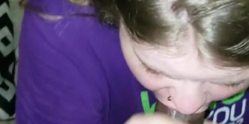 Cute Curvy TEEN BBW Loves Sucking BBC & HUGE Messy Facials  POV  (teen_milf )