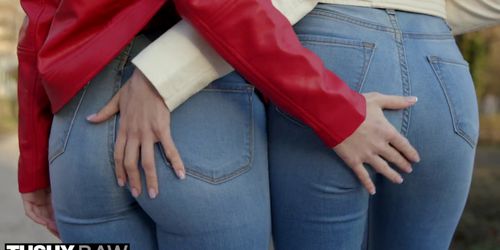 RAW Lika & Stella need a Huge Cock to Fill their Tight Holes
