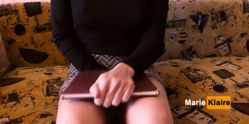 Masturbation in the Office during an Interview, Play Pussy Public