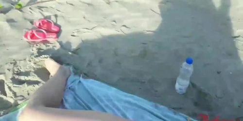 Blonde fucking on the beach