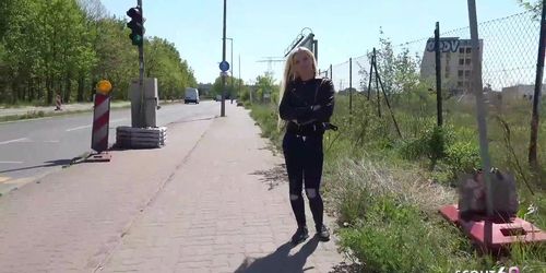 German Scout - Big Tits Milf Barbie Sins Talk To Fuck At Street Casting For Money