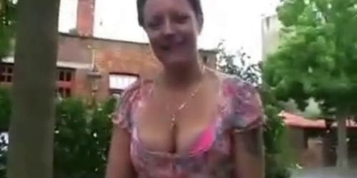 British dirty mature slut flashing outdoor