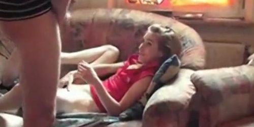 dadandgirl.com - Daddy screw creampie cousin when she is s. on the bed
