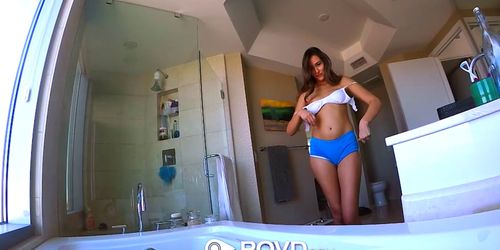 POVD - Anastasia Black shows her dripping pussy in the shower