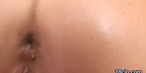 Sultry girl is gaping narrowed quim in close range and having orgasm