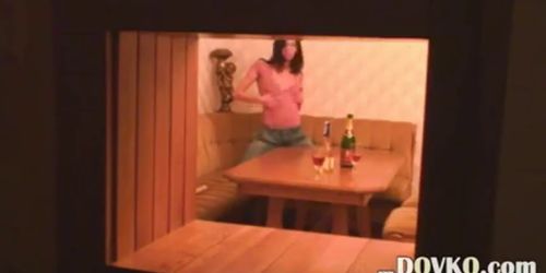 Drunk polish teen rubbing one out - video 1