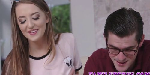 Real stepsis gets facial - video 1