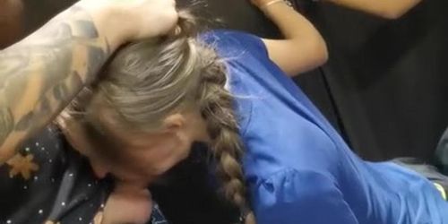 blowjob in the locker room