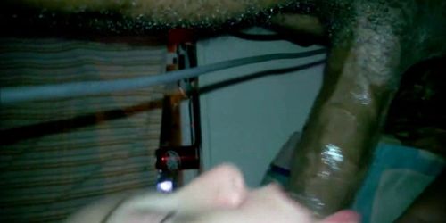 Chubby chick sucking on a BBC