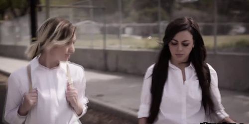 Homeless Chad Alava got his cock suck by Whitney Wright and Eliza Jane