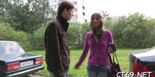 Captivating barely legal russian maiden dusya blows well