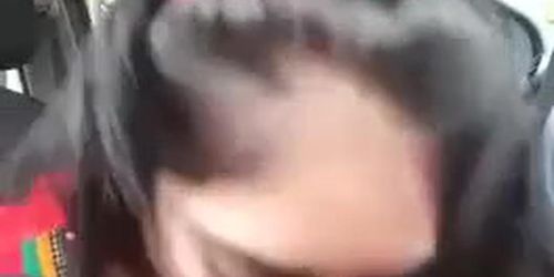 Indian sucking cock in front seat of car