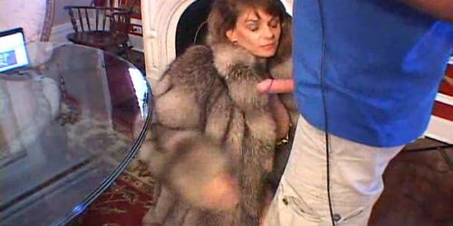 Chelsea in Fur Coat Sucks Dick