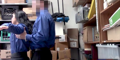 Cute shoplifter chick gets caught and humiliated hard