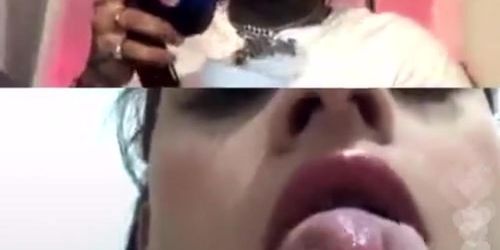 LATINA TEEN FINGERS HERSELF ON INSTAGRAM LIVE FOR RAPPER GOLD GAD