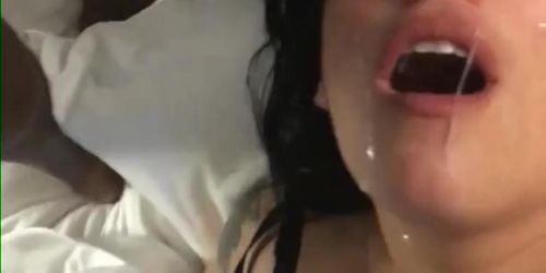 hotwife gets huge facial from B.B.C.